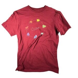 Nike Cosmic Swoosh Energy Flow T-Shirt Mens M Maroon Excellent Crystal Graphic